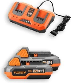 FUXTEC Grasmaaier Accu 40V (2x 20V) - Set Met Batterij (2x 2Ah) En Lader (2.4A Dubbellader) -Tuin Aanleg 1022x1200