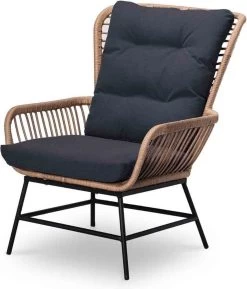 BUITEN Living Dex Wicker Loungestoel Tuin | Wicker + Aluminium | Bamboe Antraciet -Tuin Aanleg 1025x1200 2