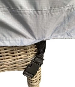 COVER UP HOC - Diamond Hoes Tuinmeubelen- 250x250x90 Cm - Tuinset Beschermhoes Waterdicht Met Stormbanden, Trekkoord En Afwaterings HOCCIE - Zilvergrijze Hoes Tuinmeubels -Tuin Aanleg 1041x1200