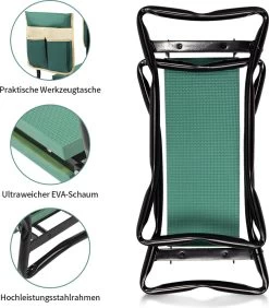 Uten - Kniebankje Tuin - Knie Steun - Tuinkruk Inklapbaar - Kniesteun Tuinieren - Kniekussen - Tot 150 Kg - Groen -Tuin Aanleg 1052x1200 1