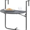 Balkontafel Cicala Inklapbaar 83,5x60x64 Cm Donkergrijs -Tuin Aanleg 1087x1200
