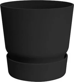 Elho Greenville Rond 30 - Grote Bloempot Voor Buiten - Gemaakt Van Gereycled Plastic - Ø 29.5 X H 27.8 Cm - Living Black -Tuin Aanleg 1089x1200 3