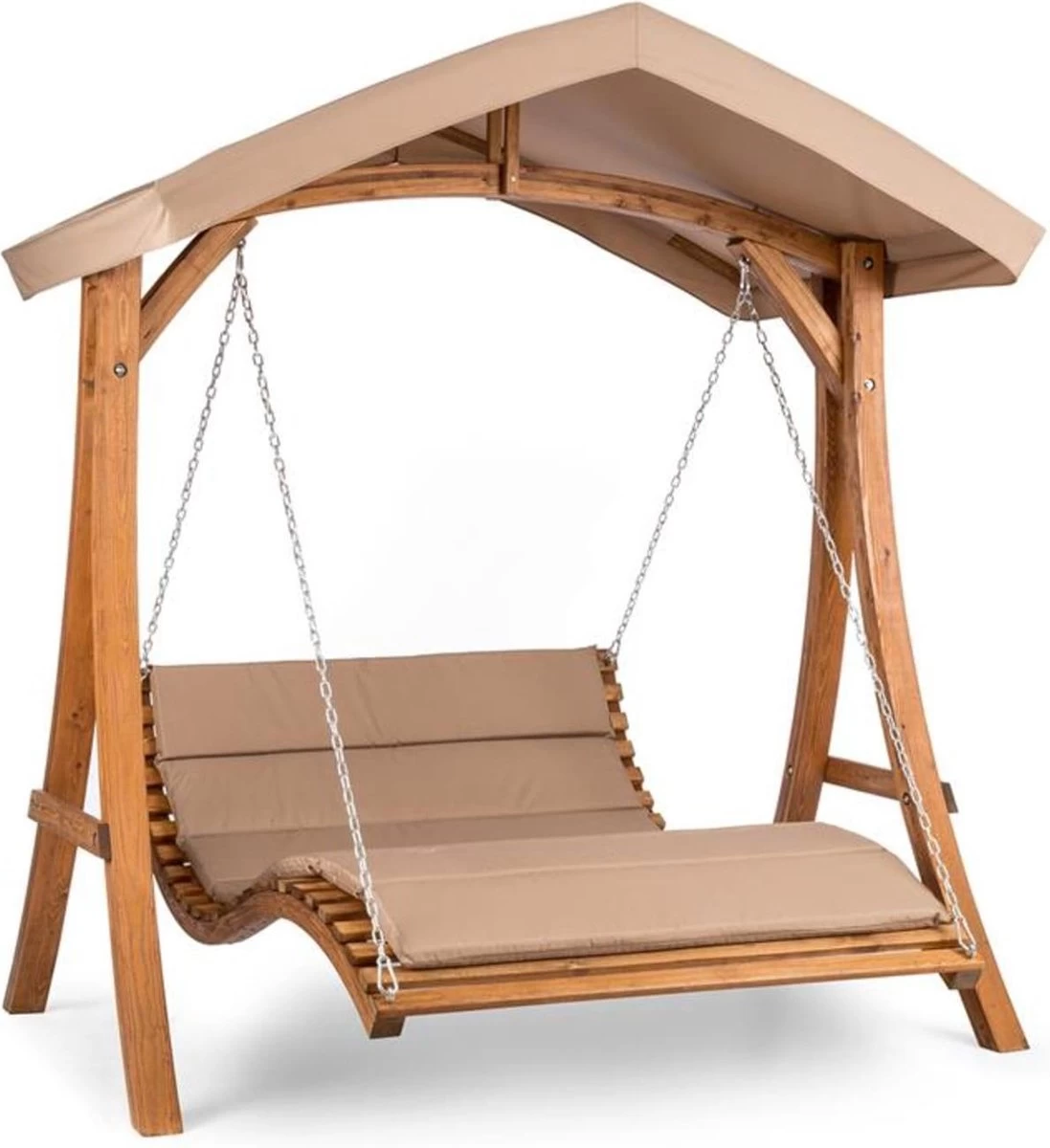 Bermuda Hollywoodschommel Tuinschommelbank 130 Cm 2-zits Zonneluifel