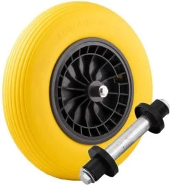 Merkloos Kruiwagenwiel Anti Lek - 4.80/4.00-8 - Massief PU Band - Lekvrij Wiel Met 130mm As - Kruiwagenband 4.80/400 Voor Kruiwagen -Tuin Aanleg 1105x1200 3