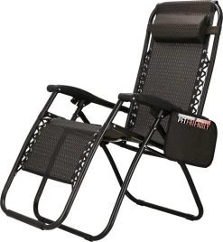 Springos Tuinstoel | Ligstoel | Opvouwbaar | Verstelbaar | Ergonomische Hoofdsteun | Bruin / Zwart -Tuin Aanleg 1107x1200 1