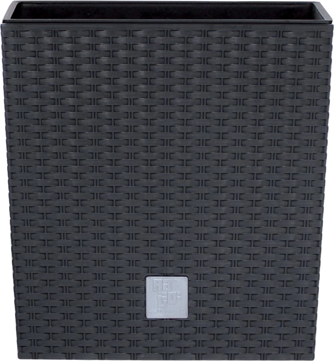 Prosperplast Kunststof Rato Rotan Bloempot/plantenpot Met Binnenpot Antraciet 40 Cm - Bloempotten Voor Binnen En Buiten 3 Prosperplast Kunststof Rato Rotan Bloempot/plantenpot Met Binnenpot Antraciet 40 Cm - Bloempotten Voor Binnen En Buiten