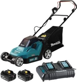 Makita Grasmaaier - DLM382CM2 - 2x18 V - 38 Cm - Incl. 4,0 Ah Accu (2 St) En Duolader -Tuin Aanleg 1121x1200 3