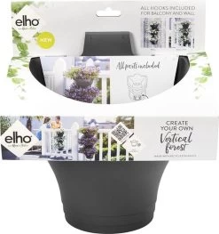 Elho Corsica Vertical Forest 24 - Bloempot Voor Balkonbuiten - Ø 26.7 X H 29.7 Cm - Zwart/Antraciet -Tuin Aanleg 1126x1200 4