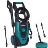 VONROC Hogedrukreiniger V18-2 1800W – 140 Bar – 420 L/h – Incl. 8m Slang, Geïntegreerde Reinigingsmiddelen Tank, Terrasreiniger, Spuitstukken En Accessoires -Tuin Aanleg 1131x1200 2