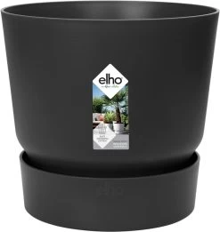 Elho Greenville Rond 30 - Grote Bloempot Voor Buiten - Gemaakt Van Gereycled Plastic - Ø 29.5 X H 27.8 Cm - Living Black -Tuin Aanleg 1134x1200 8