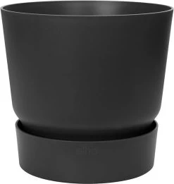 Elho Greenville Rond 30 - Grote Bloempot Voor Buiten - Gemaakt Van Gereycled Plastic - Ø 29.5 X H 27.8 Cm - Living Black -Tuin Aanleg 1135x1200 4