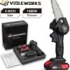 Violeworks® Accu Kettingzaag - Snoeizaag - Mini Kettingzaag - Handkettingzaag - Ook Voor Makita - Elektrische Kettingzaag - Elektrische Snoeischaar - Op Batterij - 2900 MAh - 1080W - 88V -Tuin Aanleg 1136x1200 3
