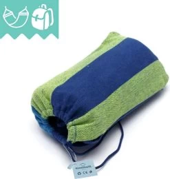 Dubbele Hangmat Blauw - 1 Of 2 Persoons - Lig Oppervlak 190x150cm - Lengte 260cm -Tuin Aanleg 1138x1200 1