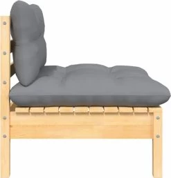 VidaXL 3-delige Loungeset Met Grijze Kussens Massief Grenenhout -Tuin Aanleg 1150x1200 1