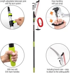 Iceberk Snoeischaar + Snoeizaag (1,45 - 3,70 M) - Telescopische Snoeischaar Voor Het Snoeien Van Bomen En Dichte Struiken Zonder Ladder -Tuin Aanleg 1157x1200 2