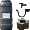 Luxe Voordeelset 100L Antraciet Rainsaver Regenton + Kraan + Voet + Vulautomaat| Muurmodel -Tuin Aanleg 1161x1200 6