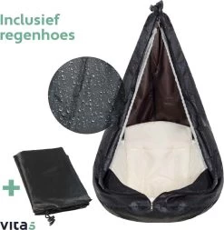 Vita5 Macramé Hangstoel - Voor Binnen En Buiten - Zonder Standaard - Incl. Kussen, Boekenvak En Beschermhoes - Tot 150kg - Beige 23 Vita5 Macramé Hangstoel - Voor Binnen En Buiten - Zonder Standaard - Incl. Kussen, Boekenvak En Beschermhoes - Tot 150kg - Beige -Tuin Aanleg 1171x1200