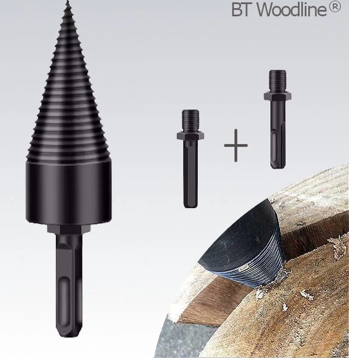 BT Woodline® | Houtklover Inclusief Opbergkoker | Houtsplijter | Houtkloof | Houtsplitter | Houtkloofboor | Kegelsplijter | Houtkliever | Aanmaakhout | Geschikt Voor Accutol, Schroeftol, Boormachine En Kloofmachines 3 BT Woodline® | Houtklover Inclusief Opbergkoker | Houtsplijter | Houtkloof | Houtsplitter | Houtkloofboor | Kegelsplijter | Houtkliever | Aanmaakhout | Geschikt Voor Accutol, Schroeftol, Boormachine En Kloofmachines