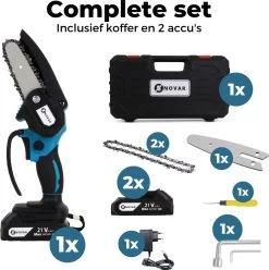 NovarGarden® Mini Kettingzaag NG1 - Met 2x Accu - Takkenzaag - Snoeizaag - Electrisch - Handzaag - Boomzaag - 21V 19 NovarGarden® Mini Kettingzaag NG1 - Met 2x Accu - Takkenzaag - Snoeizaag - Electrisch - Handzaag - Boomzaag - 21V -Tuin Aanleg 1193x1200 8