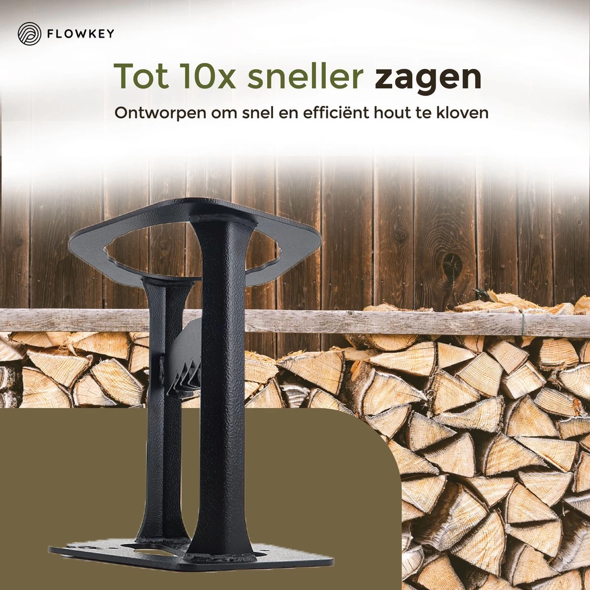 Flowkey® Houtklover XL - Houtsplijter Bijl - Houtkliever Kloofwig Gietijzer - Voor Hout & Aanmaakhout - Inclusief Gratis Hamer 5 Flowkey® Houtklover XL - Houtsplijter Bijl - Houtkliever Kloofwig Gietijzer - Voor Hout & Aanmaakhout - Inclusief Gratis Hamer - Afbeelding 3