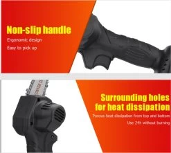 Violeworks® Accu Kettingzaag - Snoeizaag - Mini Kettingzaag - Handkettingzaag - Ook Voor Makita - Elektrische Kettingzaag - Elektrische Snoeischaar - Op Batterij - 2900 MAh - 1080W - 88V -Tuin Aanleg 1200x1075 2