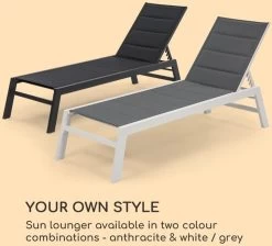 Blumfeldt Renazzo Lounge Ligstoel - Ligbed Voor De Tuin - Aluminium Tuinstoel - 6 Standen - Waterafstotend - Bekleding Van 70 % Pvc En 30 % Polyetheen - Zwart -Tuin Aanleg 1200x1089 2