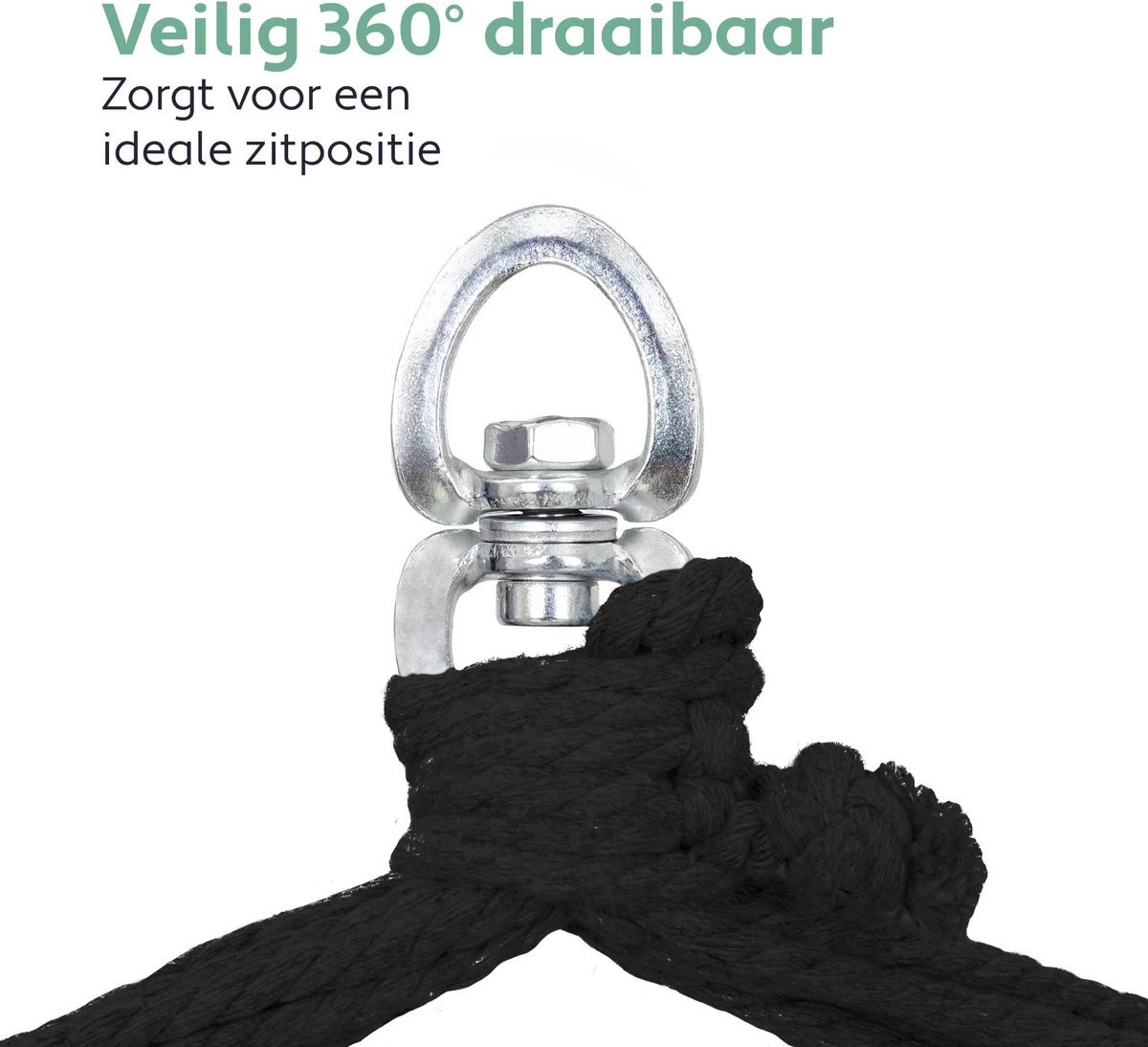 Vita5 XXL Hangstoel | Binnen&Buiten Hangnest | Incl. 2 Kussens En Boekenvak | Volwassenen&Kinderen | Hangmatstoel Tot 225kg | Grijs 11 Vita5 XXL Hangstoel | Binnen&Buiten Hangnest | Incl. 2 Kussens En Boekenvak | Volwassenen&Kinderen | Hangmatstoel Tot 225kg | Grijs - Afbeelding 9