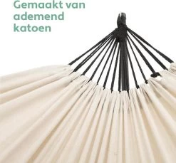 Vita5 Hangmat Met Standaard – 2 Persoons – Incl. Bekerhouder – 205kg Draaggewicht – Beige/Wit -Tuin Aanleg 1200x1111 1