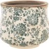 Clayre & Eef Bloempot Ø 21x17 Cm Beige Groen Keramiek Rond Bloemen Bloempot Binnen Plantenpot Plant Pot -Tuin Aanleg 1200x1125 6