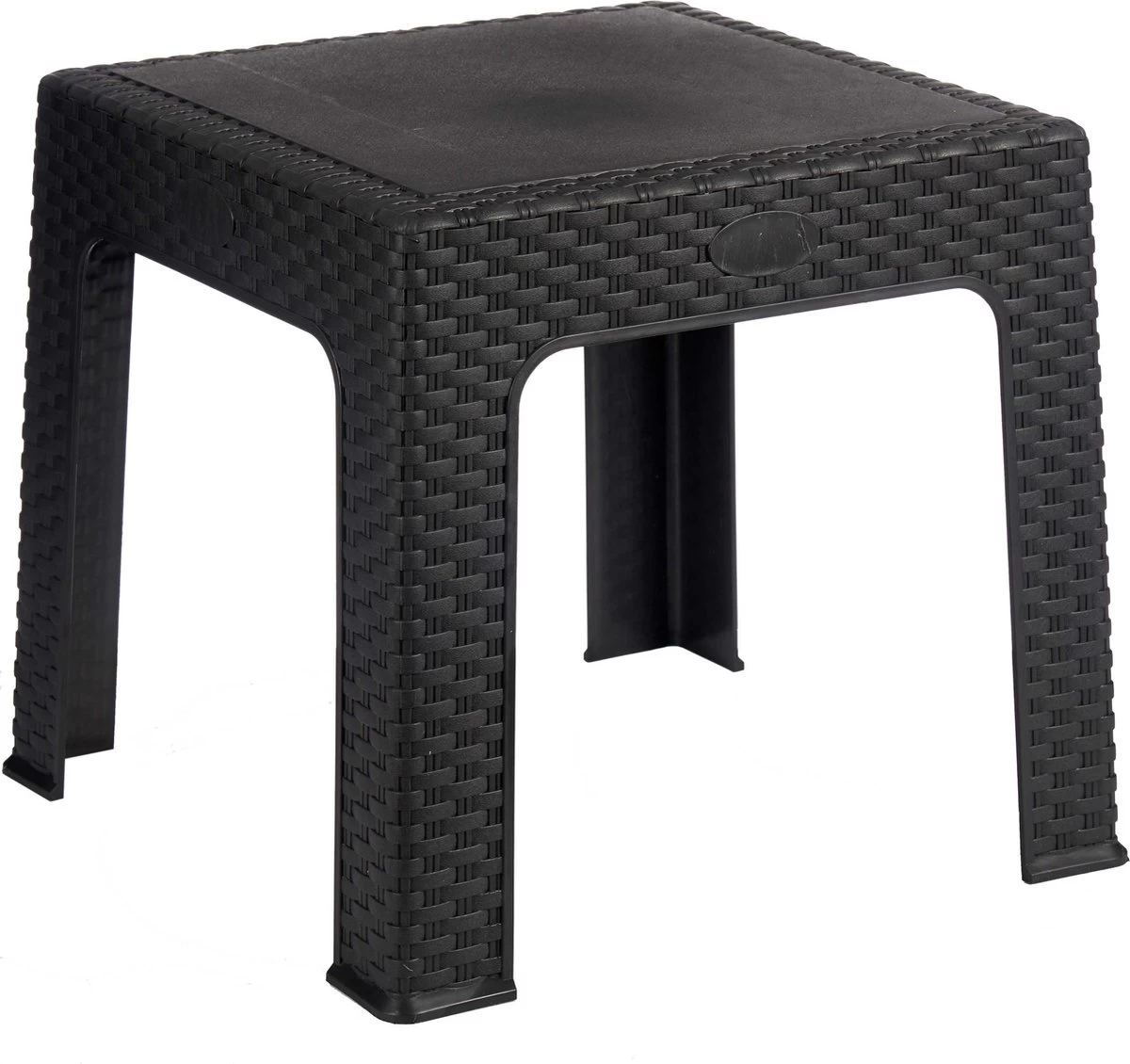 Rotan Bijzettafeltje/plantenverhoger Antraciet Grijs 47 X 47 X 42 Cm Voor Binnen/buiten