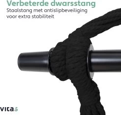 Vita5 XXL Hangstoel - Binnen&Buiten Hangnest - Incl. 2 Kussens En Boekenvak - Volwassenen&Kinderen - Hangmatstoel Tot 225kg - Zwart 19 Vita5 XXL Hangstoel - Binnen&Buiten Hangnest - Incl. 2 Kussens En Boekenvak - Volwassenen&Kinderen - Hangmatstoel Tot 225kg - Zwart -Tuin Aanleg 1200x1134 2