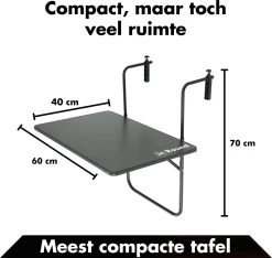 Balkontafel Inklapbaar – Zwart – 60 X 60 X 70 Cm – Hout Balkontafeltje Hangend Balkonbar Balkontafels Opklapbaar Hangtafel Balcony Table – Ophangbaar Voor Aan Het Balkon – Vouwtafel Wandtafel Inklapbare Tafel – Bijzettafel – Buiten Tafeltje Klaptafel -Tuin Aanleg 1200x1136 2