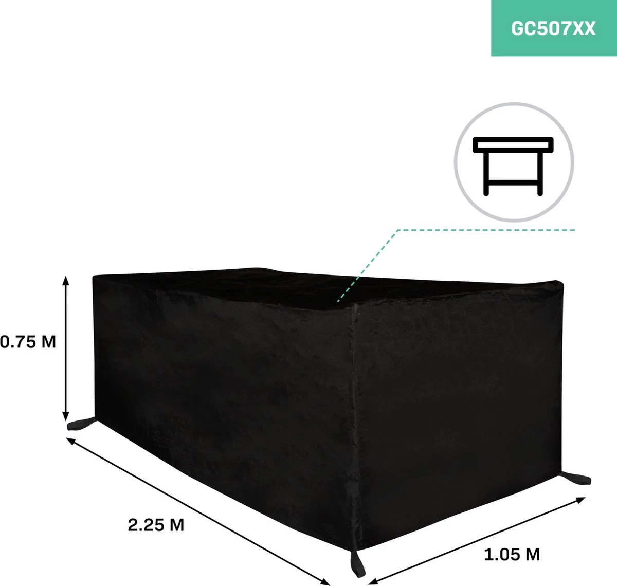 VONROC Premium Tuintafel Hoes – 225x105x75cm – Beschermhoes Voor Tuintafel 4 VONROC Premium Tuintafel Hoes – 225x105x75cm – Beschermhoes Voor Tuintafel - Afbeelding 2