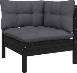 VidaXL 3-delige Loungeset Met Kussens Massief Grenenhout Zwart -Tuin Aanleg 1200x1143 2