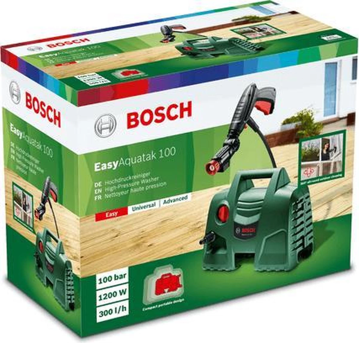 Bosch EasyAquatak 100 Hogedrukreiniger - Op Snoer - 1200 W - 100 Bar 9 Bosch EasyAquatak 100 Hogedrukreiniger - Op Snoer - 1200 W - 100 Bar - Afbeelding 7
