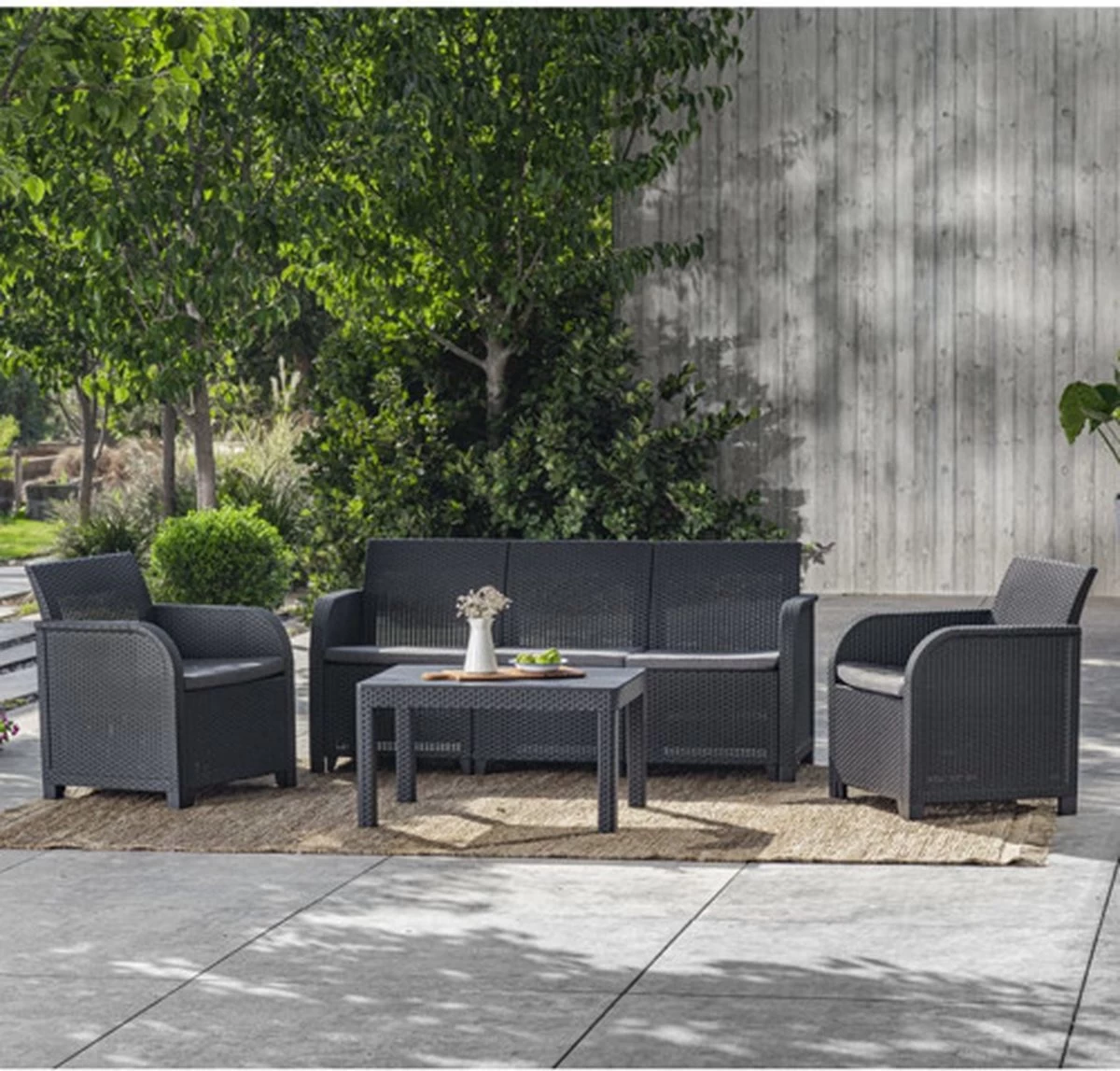 Keter Tuinbank 2-zits Rosalie Grafietkleurig 6 Keter Tuinbank 2-zits Rosalie Grafietkleurig - Afbeelding 4