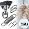 LFSY - Ophangsysteem - Universele Plafondhaak - Hangstoelen Binnen & Buiten - Ophanghaak – Bokszakken - Verandastoel - Zware Veer - RVS – 450kg – M8 -Tuin Aanleg 1200x1150 2