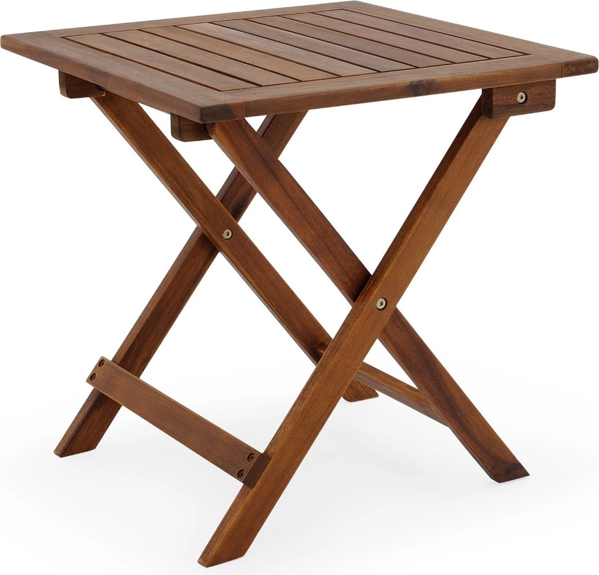 Merkloos EezyLife Houten Bijzettafel - 46x46x46cm - Acacia Hout - Tuintafel 3 Merkloos EezyLife Houten Bijzettafel - 46x46x46cm - Acacia Hout - Tuintafel