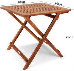 Casaria Bijzettafel Acacia Hout- Inklapbaar - 70x70x73 Cm Bruin 15 Casaria Bijzettafel Acacia Hout- Inklapbaar - 70x70x73 Cm Bruin -Tuin Aanleg 1200x1154