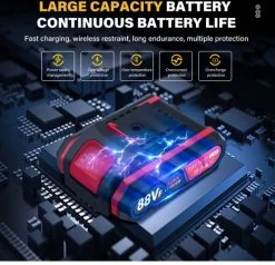 Violeworks® Accu Kettingzaag - Snoeizaag - Mini Kettingzaag - Handkettingzaag - Ook Voor Makita - Elektrische Kettingzaag - Elektrische Snoeischaar - Op Batterij - 2900 MAh - 1080W - 88V -Tuin Aanleg 1200x1156 12