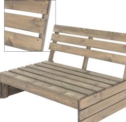 Pro Garden Palletbank - 120 Cm - 2-zits -Tuin Aanleg 1200x1158 1