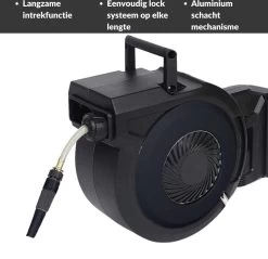 Buxibo - Wandslangenbox 20 Meter + 2 Meter - Tuinslang Met Haspel - 9 Sproei Standen - Slangenhouder 180° Draaibaar - Tuinslanghaspel Zwart+ Gratis Sproeier - Zwart -Tuin Aanleg 1200x1161 5