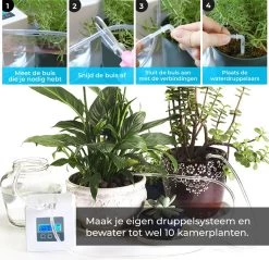 Automatisch Bewateringssysteem Voor Kamerplanten Met Pomp – Waterdruppelaar – Watergeefsysteem– Planten Watergever -Tuin Aanleg 1200x1163 5