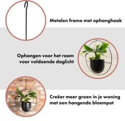 QUVIO Bloempot Hangend / Bloempotten Voor Binnen / Bloempotten / Bloempot Binnen / Bloempot Met Ophanghaak - Metaal 16 QUVIO Bloempot Hangend / Bloempotten Voor Binnen / Bloempotten / Bloempot Binnen / Bloempot Met Ophanghaak - Metaal -Tuin Aanleg 1200x1163 6