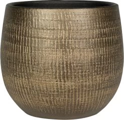 Plantenpot/bloempot In Een Strakke Modern Design Look Metal Goud Dia 22 Cm En Hoogte 20 Cm -Tuin Aanleg 1200x1167 9