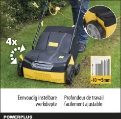 Powerplus POWXG7513 Elektrische Verticuteermachine - Mos Verwijderaar - 1400W - 320mm Maaibreedte - 45L Opvangbak - Incl. Gazonbeluchter/grasbeluchter 10 Powerplus POWXG7513 Elektrische Verticuteermachine - Mos Verwijderaar - 1400W - 320mm Maaibreedte - 45L Opvangbak - Incl. Gazonbeluchter/grasbeluchter -Tuin Aanleg 1200x1180 4