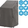 Weersbestendige Beschermhoes Stoel (4 Tot 6 Stapelstoelen) | 66 X 95 X 133/93 Cm (L) | Premium | Waterproof | TÜV Rheinland Gecertificeerd | Hoes Voor Tuin | Waterdicht | Solution Dyed (verkleuring Onmogelijk) | Grijs / Antraciet -Tuin Aanleg 1200x1192