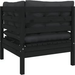 VidaXL 3-delige Loungeset Met Kussens Massief Grenenhout Zwart -Tuin Aanleg 1200x1195 1