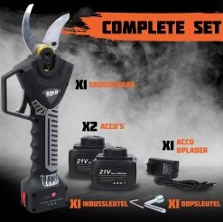 Reichlër® Elektrische Snoeischaar - 40 Mm Snijdiameter - 2x Accu - Anti-cut Functie - Heggenschaar - Takkenschaar - Zwart 14 Reichlër® Elektrische Snoeischaar - 40 Mm Snijdiameter - 2x Accu - Anti-cut Functie - Heggenschaar - Takkenschaar - Zwart -Tuin Aanleg 1200x1195 9