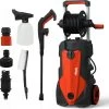 Merkloos Home Hogedrukreiniger - 2100W - 165 Bar - Met Verstelbare Nozzles Slanghaspel 5m Netsnoer 10m Slang - Voor Reiniging Huis Auto Tuin -Tuin Aanleg 1200x1196 5